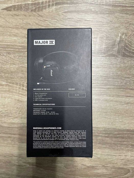 Навушники Marshall Major IV Bluetooth Black (1005773)