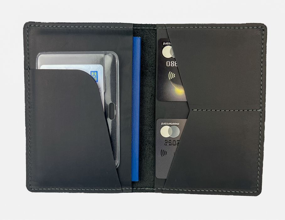 Обкладинка для паспорта із натуральної шкіри Crazy Horse odp2(6) чорна