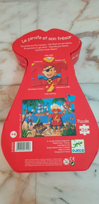 Puzzle Djeco Pirata 36 peças +4 anos