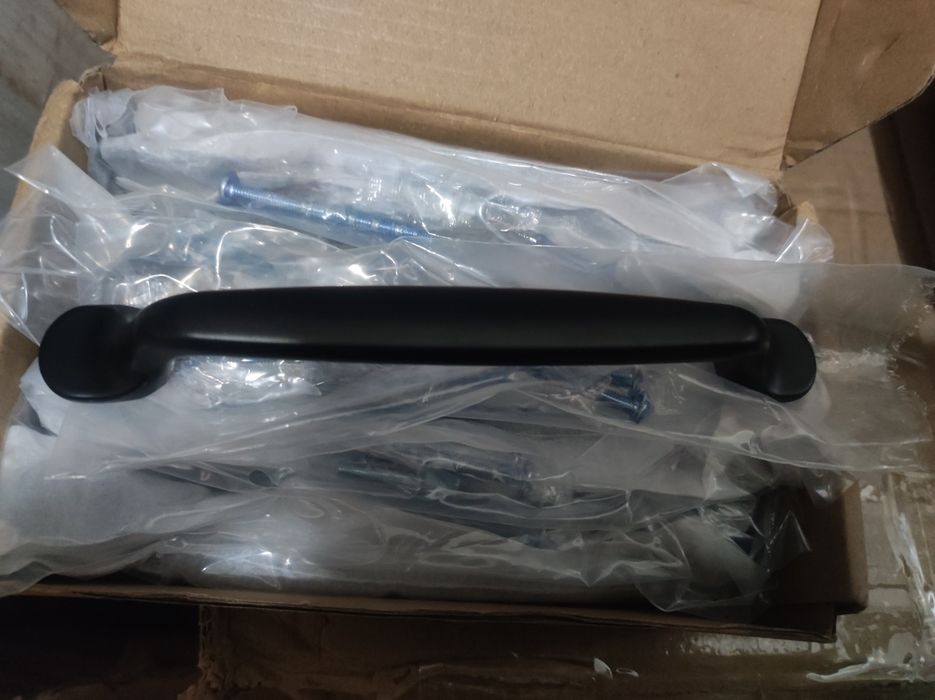 Lote de 10 puxadores preto fosco