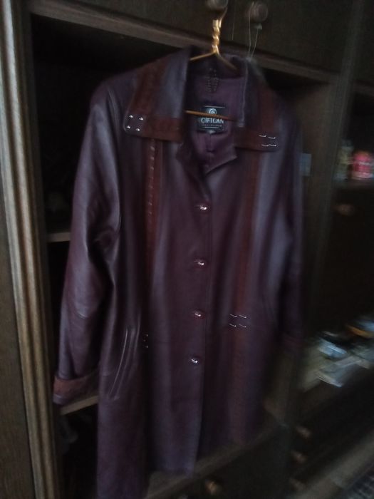 Турецкое кож утепл.пальто 52-54