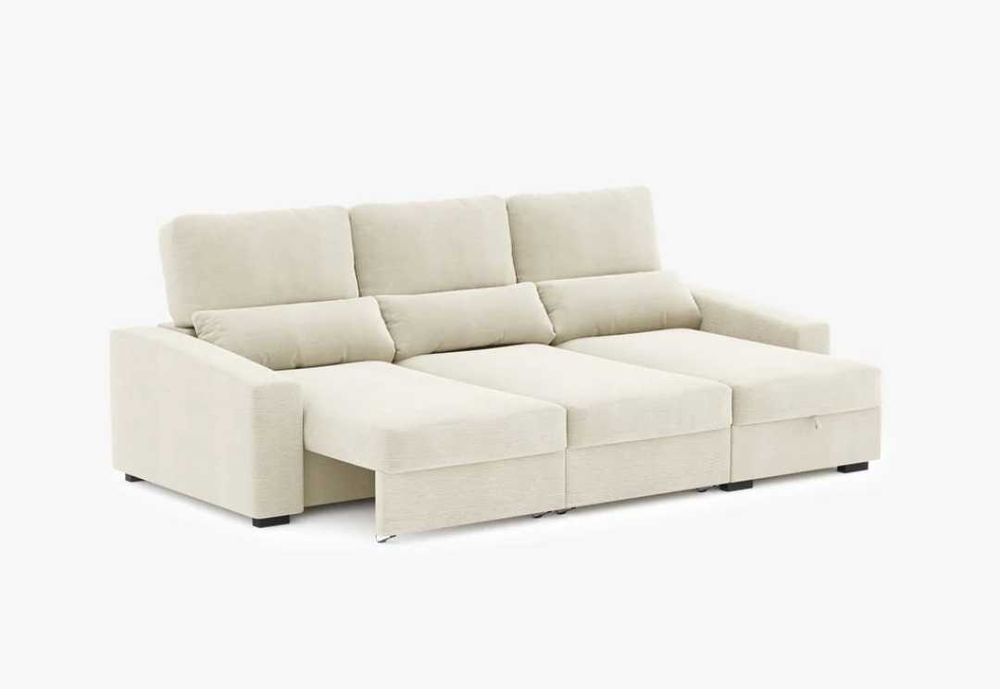 Sofá Chaise Longue Modular Gato Preto – Excelente Estado