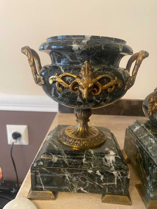 Zegar kominkowy brąz Francja XIX W