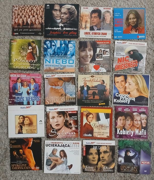 Zestaw filmów Fabularnych na DVD  20 szt.