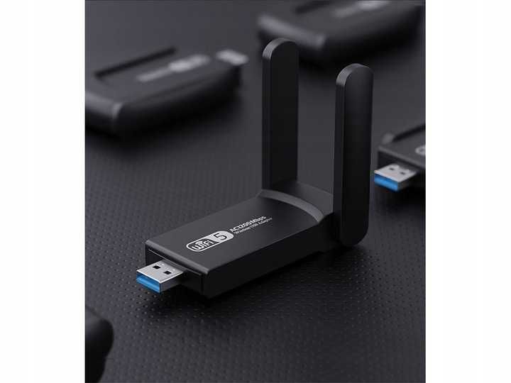 Karta sieciowa wi-fi adapter usb 3.0 1300mbps dual
