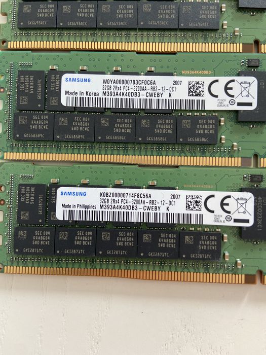Серверна оперативна пам'ять Samsung 32gb DDR4 PC4-3200 Rdimm Ecc