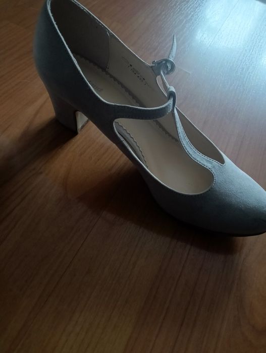 Buty, botki, eleganckie szare