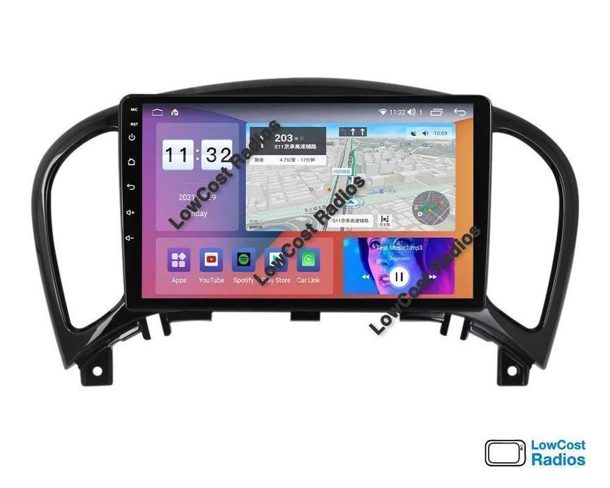 Auto Rádio 9' NISAN JUKE 2010 A 2019 | GPS ANDROID BT USB APPS WIFI | CARPLAY • ANDROID AUTO