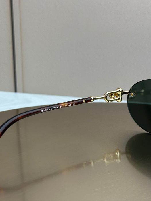 Сонцезахисні окуляри Tiffany & Co TF3104D безоправні овальні золоті жіночі оригінал