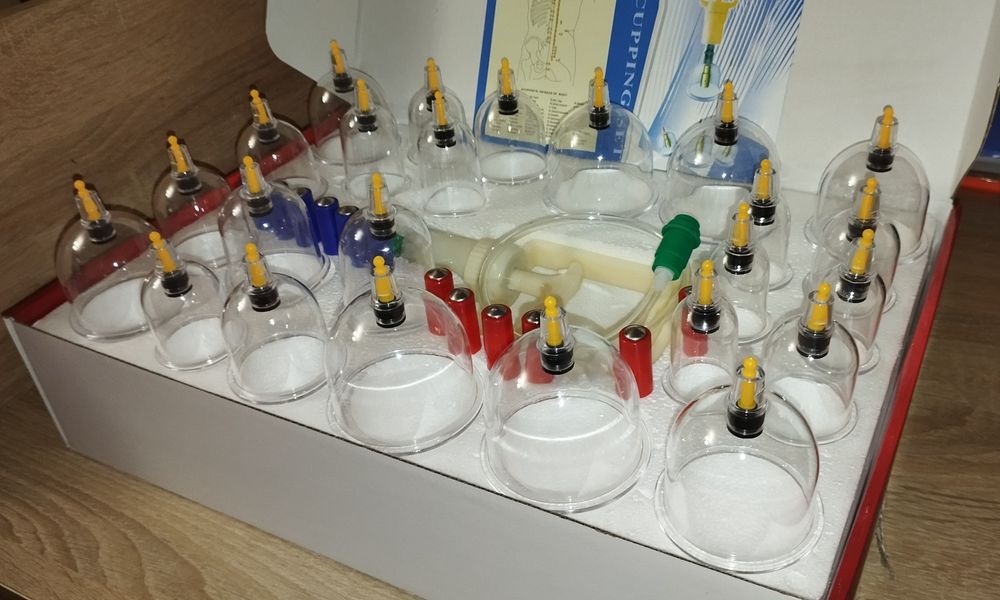 Вакуумные банки массажные с насосом - 24 шт KL