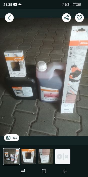 Zestaw stihl prowadnica, łańcuch, olej do smarowania, olej do łancucha