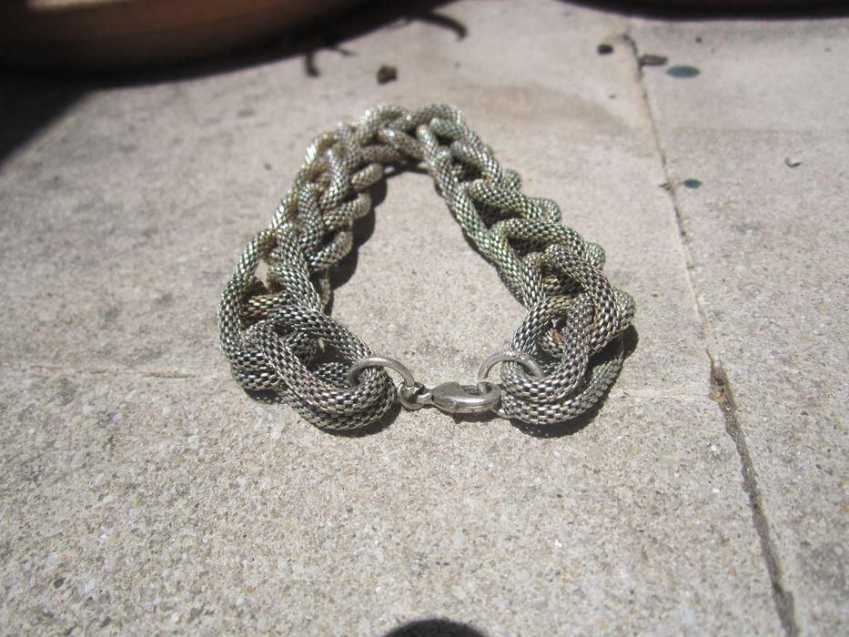 Pulseira de malha trançada ("braided mesh") vintage