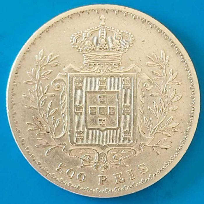 500 Reis de 1891,  D. Carlos I de Prata