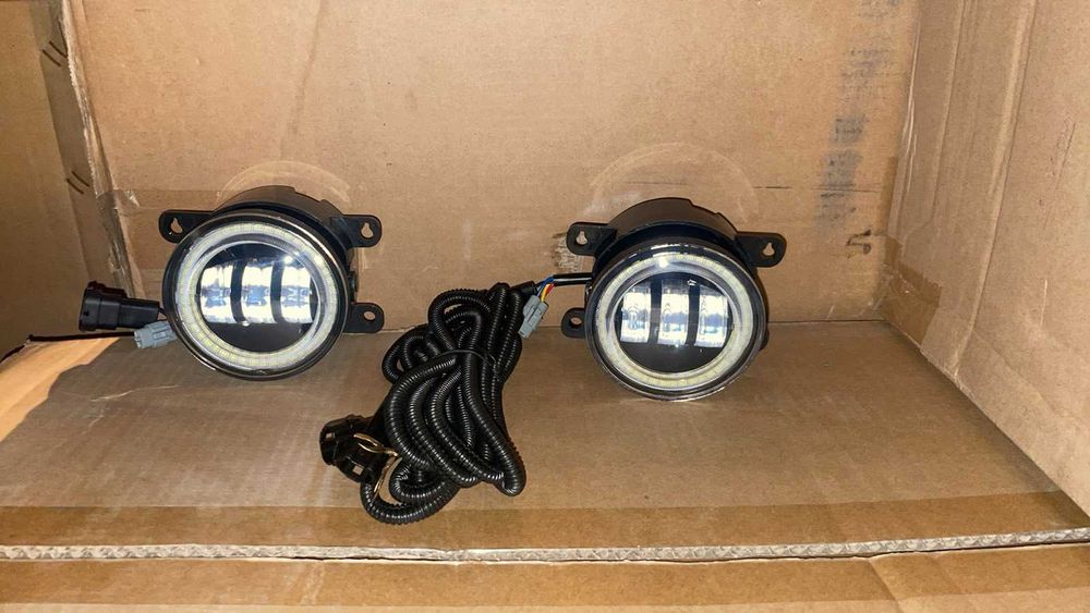 ПТФ LED линзы ангельские глазки Jeep Ford Fiat Compas туманки туманка