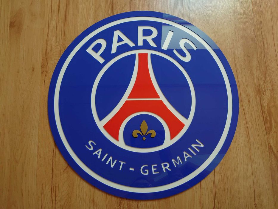 PSG herb gadżet piłkarski dla fana klubu 90cm prezent dla męża syna