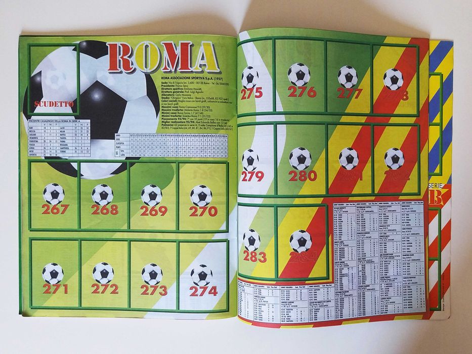 caderneta (vazia) CALCIOFLASH 95 Liga Italiana | Manil futebol
