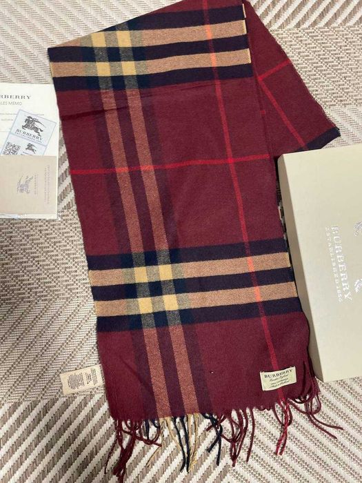 Шарф Барбері кашемір 32*180см шарф Burberry Red Clasic