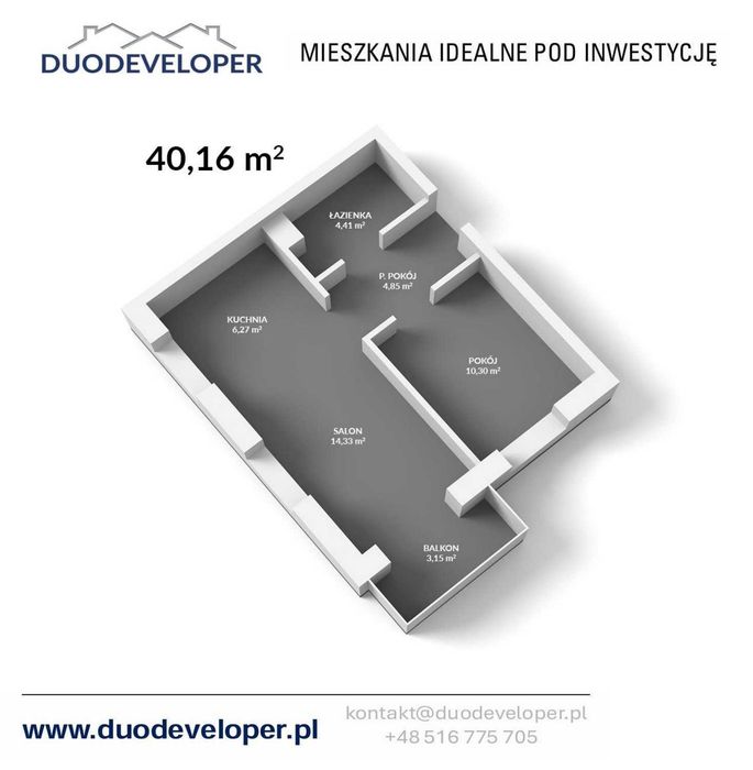 Nowe mieszkanie OKMIANY 40,16 m2 gm. Chojnów