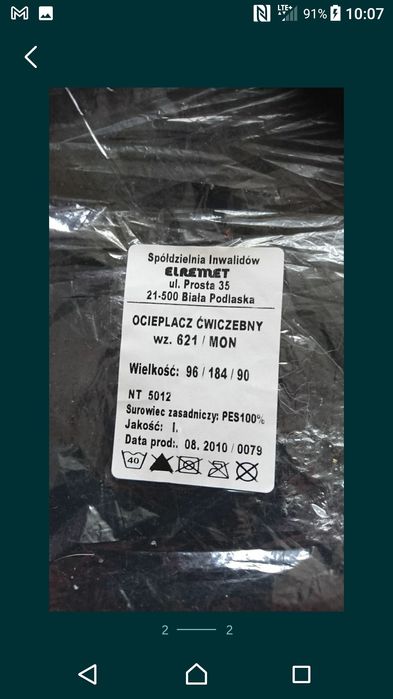 Polar wojskowy. KOMPLET. Oryginał MON. Rozmiar L