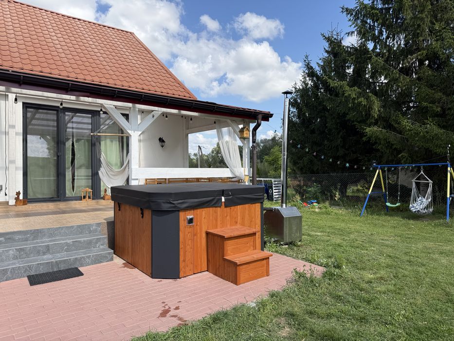 Domek jedyny na dzialce/ na wynajem / balia/jacuzzi na wylaczność/kominek/taras/rowery/Podlasie