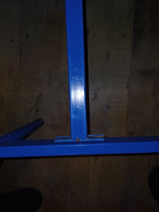 Cama solteiro ferro azul