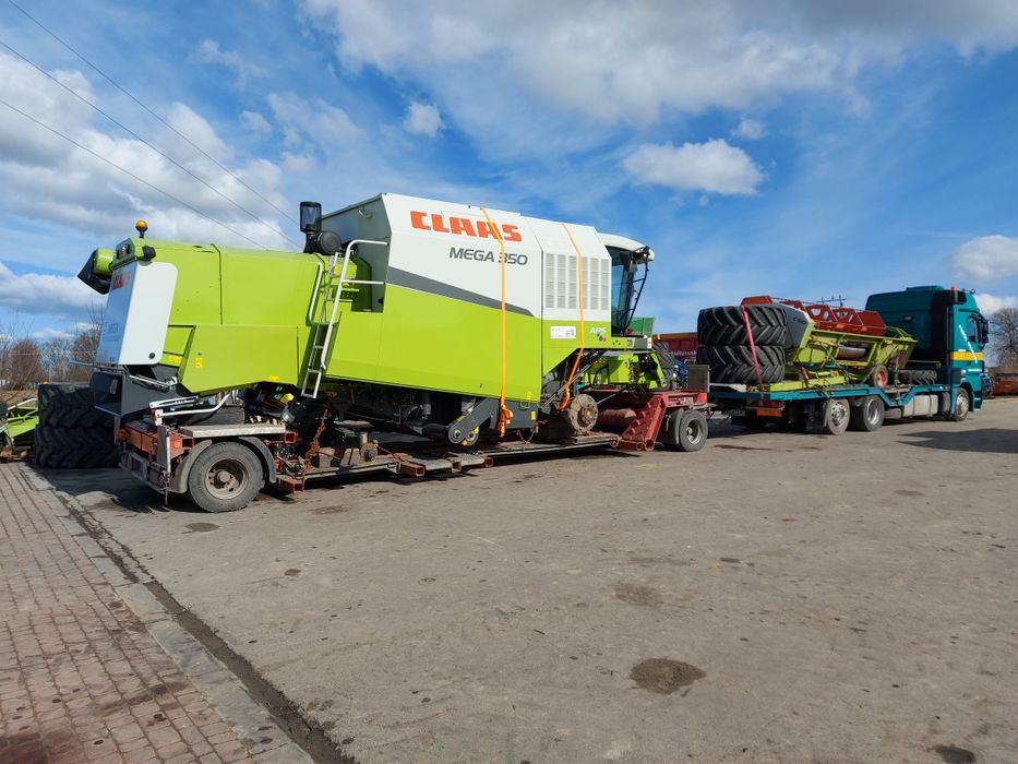 Pomoc drogowa transport kombajnów wózków maszyn laweta traktorów lkt