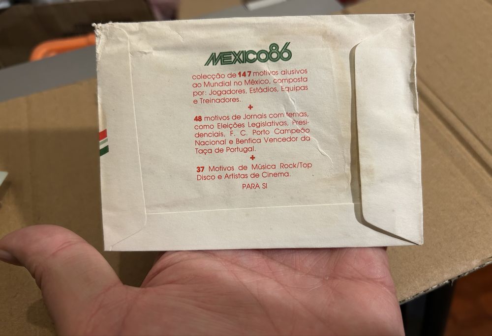 México 1986 carteiras vazias coleção de calendários