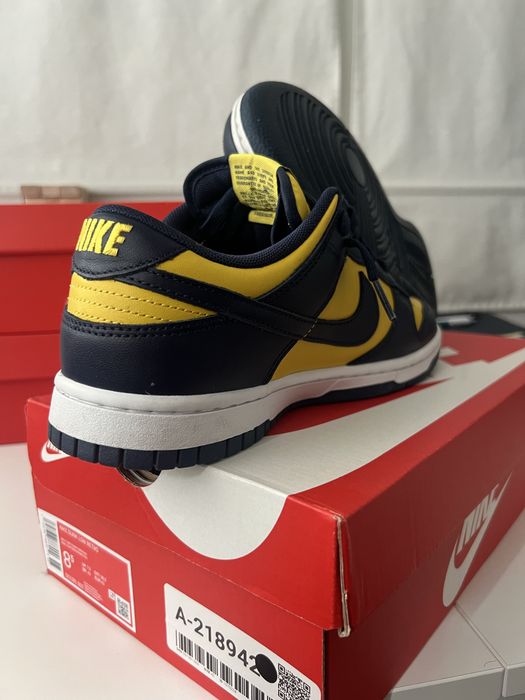 Nike Dunk Low Yellow and Dark Blue