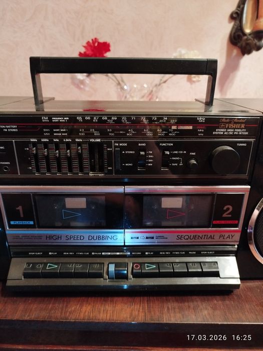 FISHER PH-W702K Магнитола двухкасетная, DVD Pioneer DV-120k