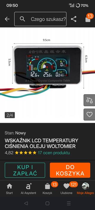 Wskaźnik LCD temperatury ciśnienia