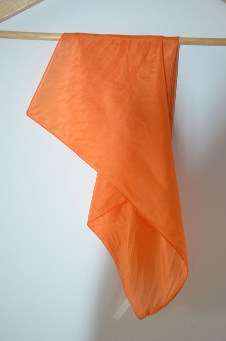43x41 chusta apaszka pomarańcz 100% silk jedwab