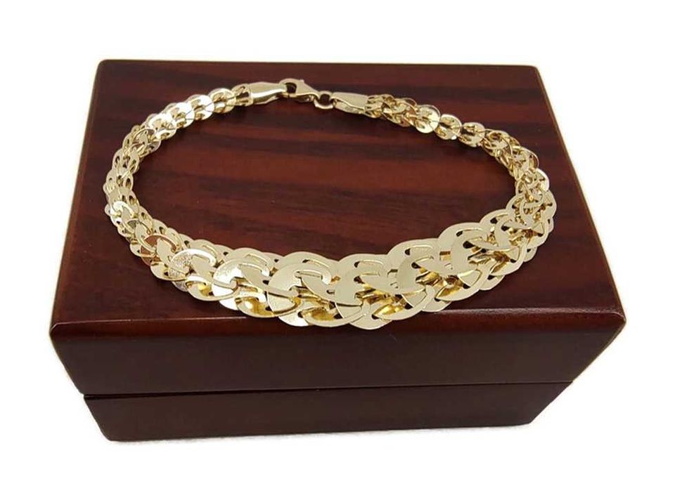 Piękna złota bransoletka P.585, 4,69g, 18cm