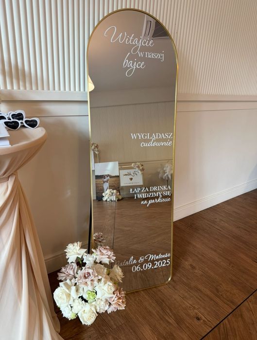 Lustro selfie personalizowane /Welcome mirror - wesele, ślub, urodziny