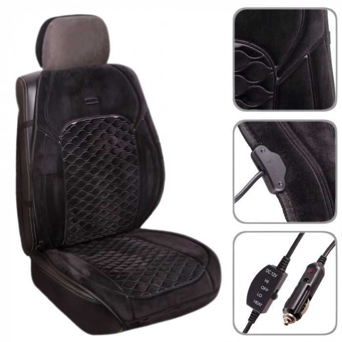 Чехол накидка на авто кресло с подогревом велюр Чехлы на сиденья авто