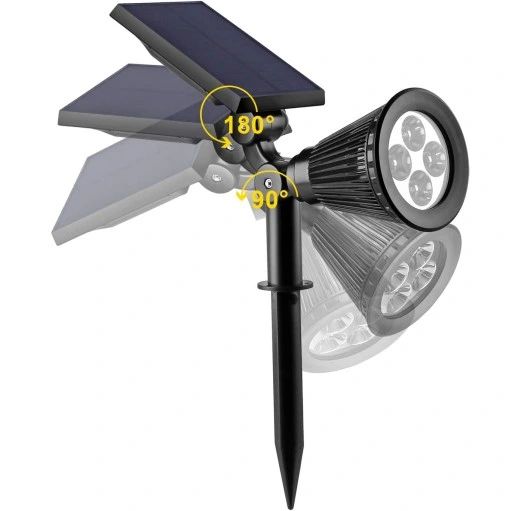 ogrodowa lampa solarna 4 led reflektor 200lm spot