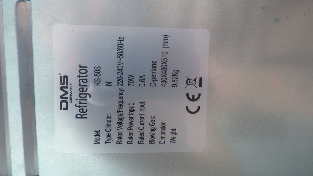 Mini lodówka do minibaru, wolnostojąca lodówka hotelowa 50 litr. Nowa