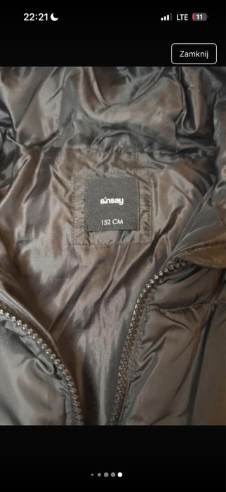 Kurtka sinsay rozmiar 152 / rezerwacja