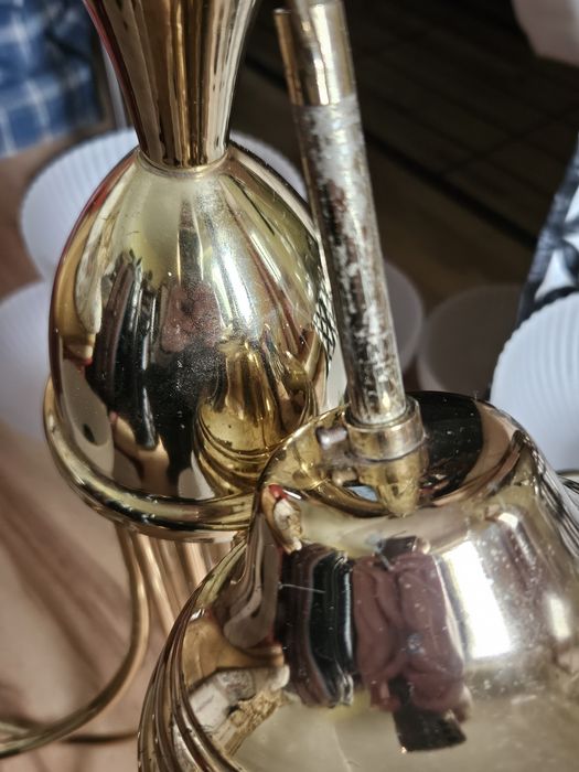 Żyrandol, lampa złota duża