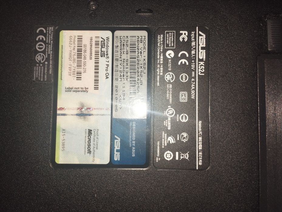 Asus K52J 6GB RAM
