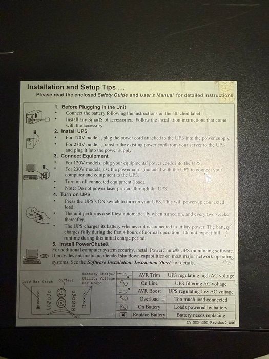 Безперебійник інвертор ДБЖ APC Smart-UPS 1500VA USB (SUA1500I)