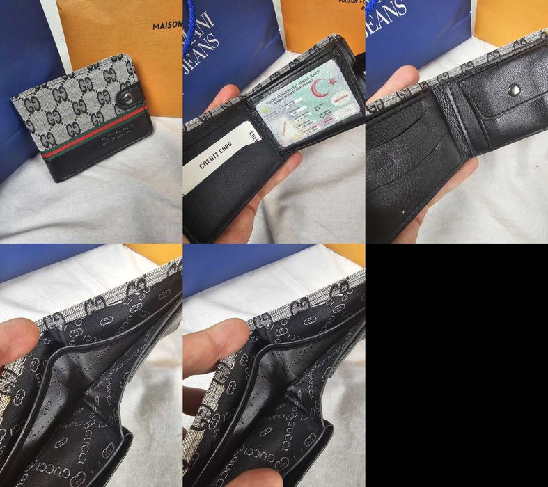 Portfel męski Gucci logowany Italy premium kolory