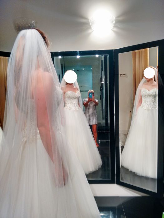Suknia ślubna, Księżniczka, 36/38 – IVORY + WELON I HALKA