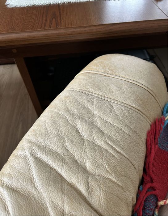 Skórzany wypoczynek komplet kanapy fotel