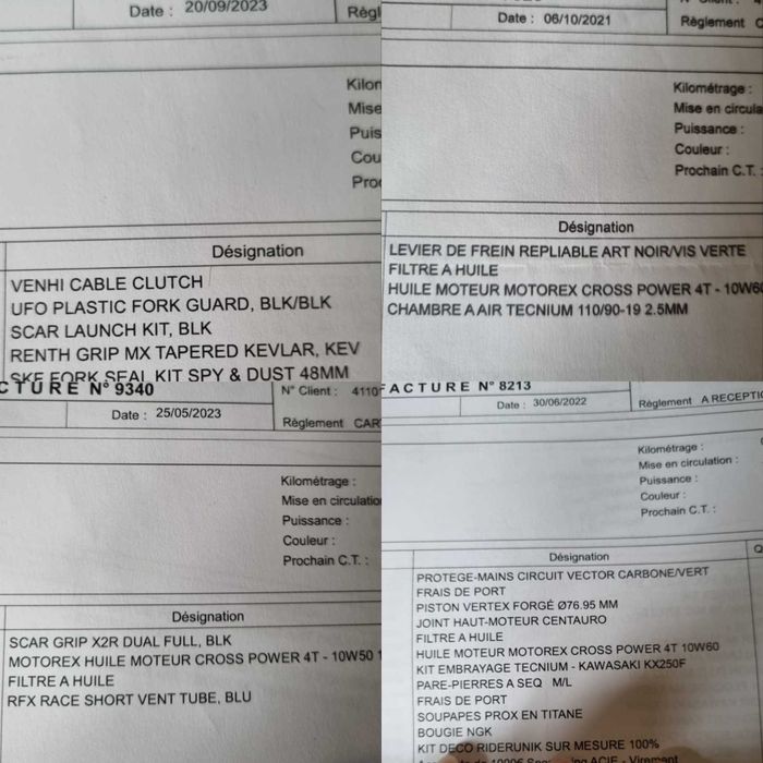 Mota Kawasaki kxf250 4T