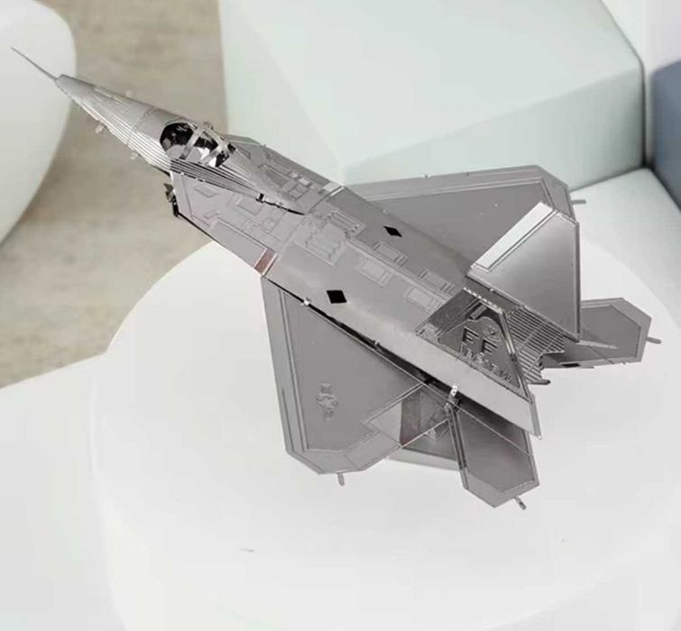 3D металевий пазл Літак | DIY збірна модель з металу, лазерне різання