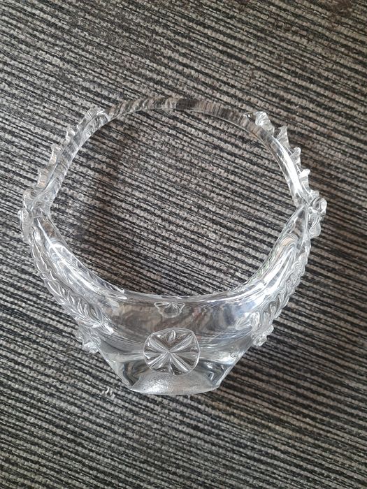 Ваза корзинка конфетница фруктовница стеклянная