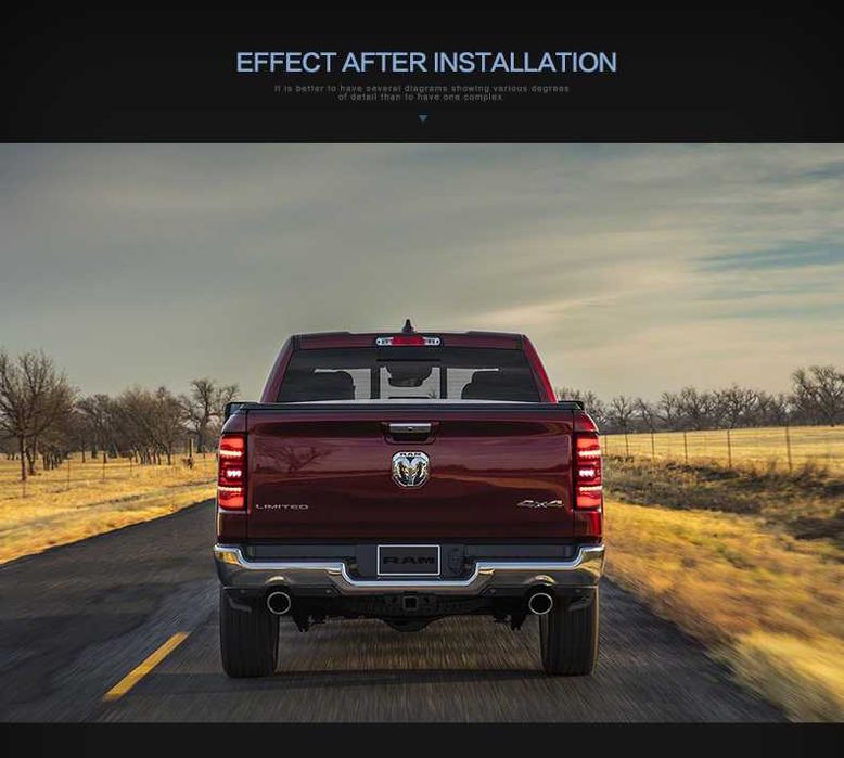 Альтернативная оптика заднего вида (LED-диодная) Dodge RamF1500(18-20)