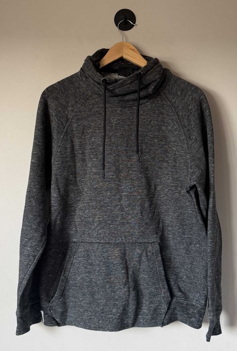 Bluza kangurka z golfem M bawełniana szara H&M