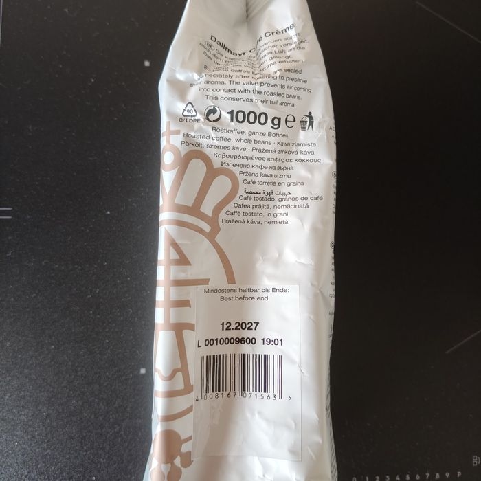 Dallmayr Café Crème Ticino 1kg kawa ziarnista
