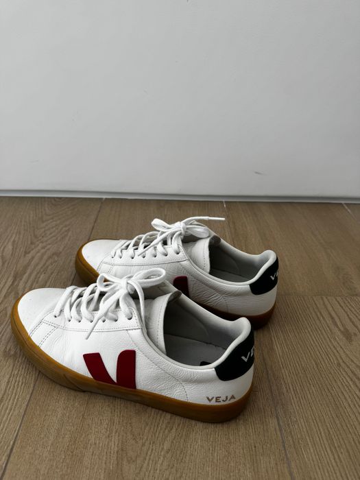 Sapatilhas Homem VEJA Campo Chromefree Leather Sneakers Branco/Pekin/Poker/Natural